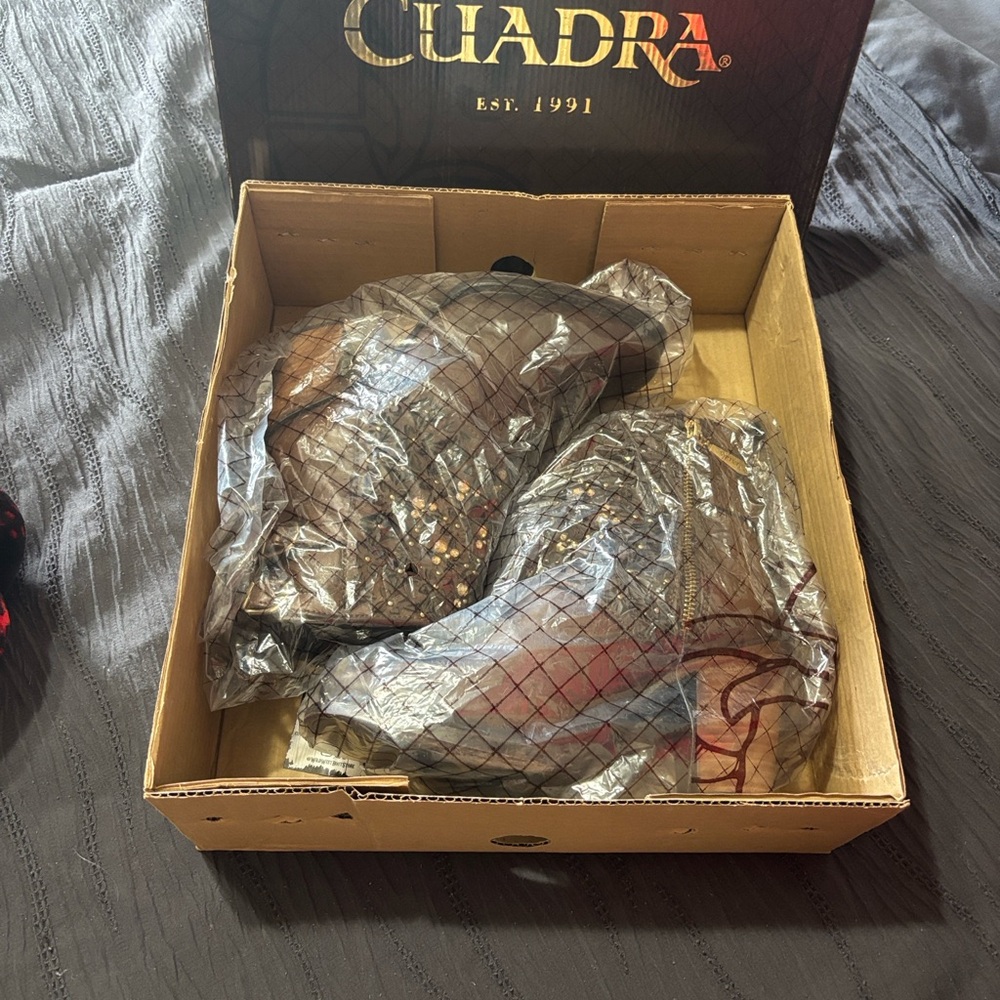 Cuadra Women's Ankle Boots Brown Woven Leather, Size 7.5  Western or Boho Style - Picture 5 of 6